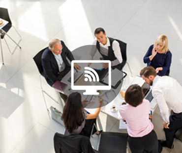 Multiethnic team of business people