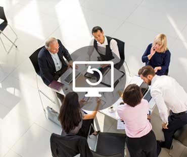 Multiethnic team of business people